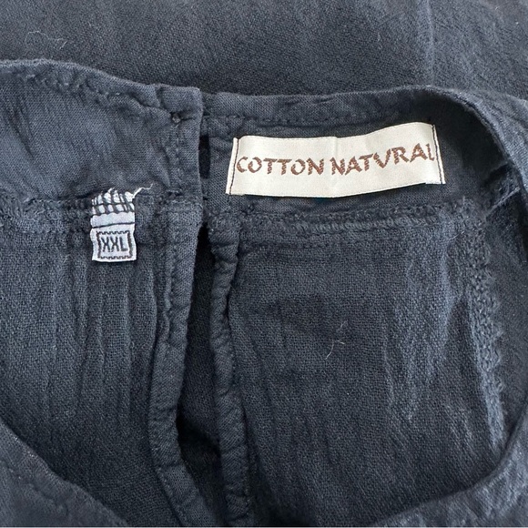 Cotton Natural Cosmopolitan Black Line Dress Small/Medium Coverup NWT READ - Picture 2 of 12